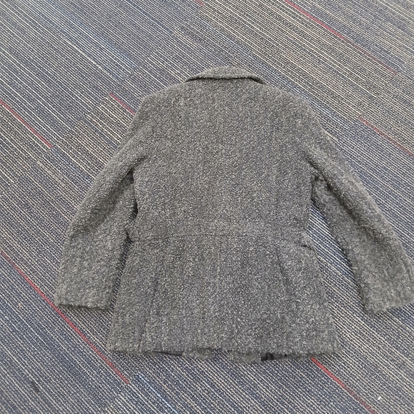 Vintage Mario De Pinto Gray Wool Tweed Pea Coat Medium - Picture 7 of 7